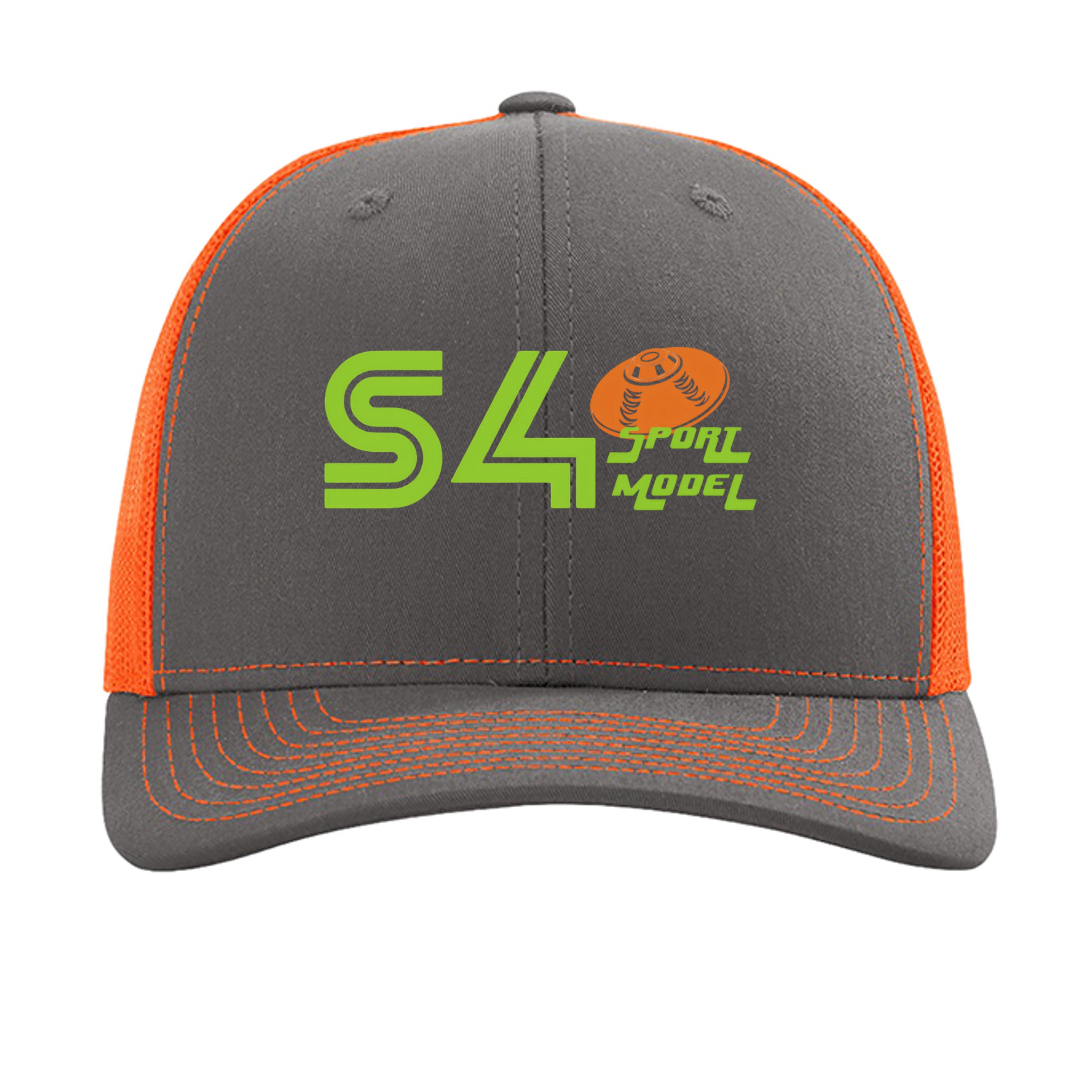 Charcoal/ Neon Orange - 112 - FRONT