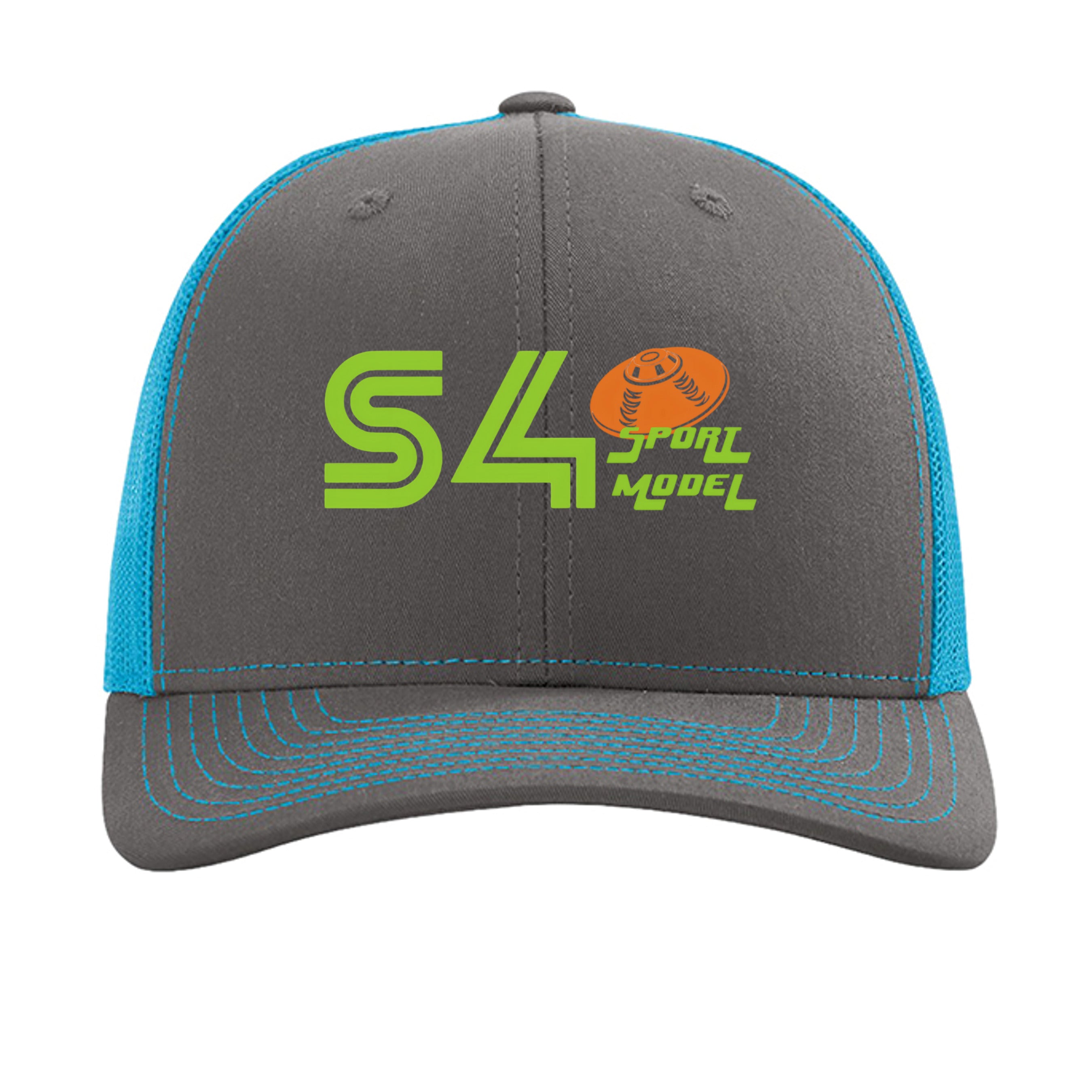 Charcoal/ Neon Blue - 112 - FRONT